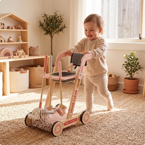 Putzwagen aus holz sicher - aus,